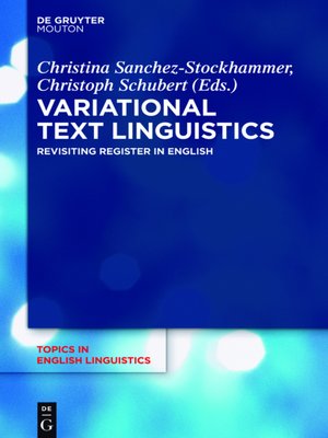 cover image of Variational Text Linguistics
